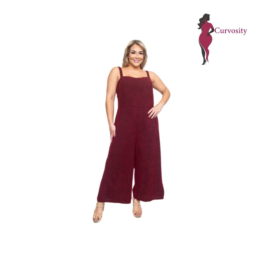 Women's Burgundy Jumpsuit
